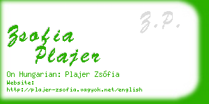 zsofia plajer business card
